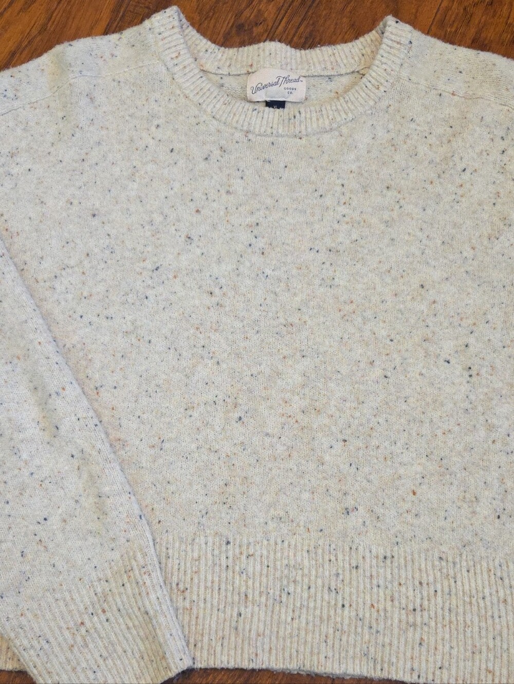 Universal Thread Cream Speckled Crewneck Sweater XL